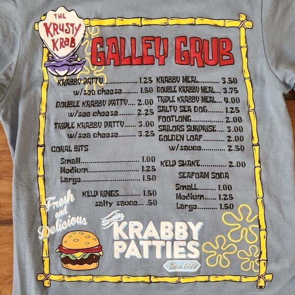 Nickelodeon The Crust Crab men's XS short sleeve t-shirt  SpongeBob Squarepants - Picture 5 of 5